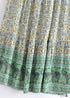 Boho Skirts in Esme Flower in Green For Women